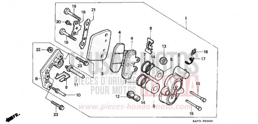 FRONT BRAKE CALIPER NX125K de 1989